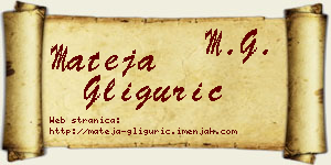 Mateja Gligurić vizit kartica